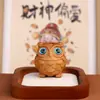 Esculturas em madeira de cipreste de personagens de desenho animado: Doraemon, Ultraman, Mickey, Snoopy, enfeites de mesa, artesanato atacado