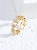 Europa y Estados Unidos transfronterizo nuevo anillo abierto con hebilla de herradura hueca para mujer moda simple anillo en U anillo de diamantes anillo al por mayor