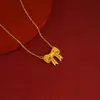 Collar de Flor de Oro de Arena Vietnamita Pulsera Anillo de Verano para Mujer Joyería de Alto Nivel Cobre Dorado Imitación Larga Duración Nuevo Estilo Chino