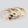 Lele Jewelry Europeu e Americano Simples Geométrico em Forma de U Aço Titânio Leve Pulseira de Mola Ouro Ouro Rosa Mais Vendido na Amazon