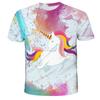 Camiseta 3D com estampa digital de Unicórnio fofo kawaii, nova, infantil, para meninas, do AliExpress, transfronteiriça