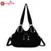 Bolso de Hombro Nuevo para Mujer, Bolso Lavado Tie-Dye de Moda Europea y Americana, Bolso Cruzado con Múltiples Bolsillos, Bolso Tote Simple Personalizado
