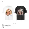 Camiseta de Manga Corta con Estampado de Personaje Retro Americano de Moda, Peso Pesado, 250g, para Hombre, Nuevo Corte Holgado, Venta al por Mayor Transfronteriza