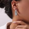 Pendientes de estilo coreano, sencillos, informales, con personalidad, que combinan con todo, de acero de titanio con textura hueca, chapados en oro, de estilo europeo y americano.