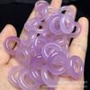 Morado Hielo 20mm Anillo Seiko Anillo para Correr Accesorios de Joyería de Jade DIY Pendientes Cadena para Clavícula Anillo Circular Piezas de Anillo de Jade