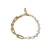 Pulsera Europea y Americana de Lujo Ligero Vintage con Hebilla de Herradura y Perlas Estilo ins Diseño Nicho Pulsera Sensación de Alta Gama Venta al por Mayor para Mujeres