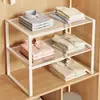 Estante divisor retráctil para armario, estante de almacenamiento para closet, panel divisor para interior de gabinete, estante de capas para armario de ropa