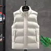 Chaleco de algodón para hombre para otoño e invierno, cuello alto casual, a prueba de viento y cálido, chaqueta de algodón elegante de corte holgado, al por mayor