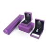 Caja de Joyería con Luz LED Sin Costuras, Anillo, Pendientes, Collar, Pulsera, Caja de Empaque para Joyería de Cadena, Lista para Venta al Por Mayor