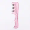 Peine aplicador de líquido de cristal para el cuero cabelludo Mino, portátil, transparente, no pegajoso, peine aplicador de líquido para el crecimiento del cabello, peine de masaje con bola rodante