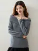 Elegante Top de Tricô de Um Ombro para Mulheres, Nova Chegada Pulôver de Manga Longa Versátil, Top que Afina o Corpo e Transmite Temperamento