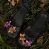 Accesorios de Alta Gama para Zuecos de Ballet, Hebillas de Flor para Zapatos, Clips para Zapatos Mary Jane, Decoraciones Florales Desmontables