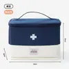 Bolsa de medicamentos portátil para viajes al aire libre, botiquín de primeros auxilios médico portátil, bolsa para llevar medicamentos, kit médico para el hogar de gran capacidad