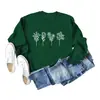 Amazon Wish Talla Europea para Mujer Cuello Redondo Otoño e Invierno Ropa de Mujer Comercio Exterior Europeo y Americano Estampado de Cuatro Flores Sudadera Casual de Manga Larga