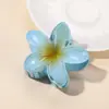 Pinzas para el cabello de Plumeria de Colores Caramelo Transfronterizas Europeas y Americanas, Pinzas para el Cabello de Vacaciones en la Playa, Pinzas de Tiburón para la Parte Posterior de la Cabeza, Accesorios para el Cabello al por Mayor