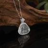 Plata de Ley S925 Nuevo Estilo Chino Collar de Buda Shuimoyu Étnico Buda Maitreya Collar Colgante para Hombre y Mujer