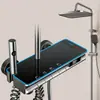 Chuveiro de Banheiro para Casa, Cinza Chumbo de Fábrica Transfronteiriça, 4 Funções, Pressurizado, Quente e Frio, Display Digital, Luz Ambiente, Atacado