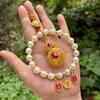 Colgante para Coche del Dios de la Riqueza de Cinco Caminos de Hangzhou con Ábaco de Colores y Candado, Colgante para Coche que Atrae la Riqueza