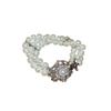 Colar Brincos de Pérola em Camadas Flor de Diamante Retrô Francês Luxo Acessível Elegante Corrente para Clavícula Conjunto de Moda de Alta Qualidade