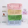 Caja de almacenamiento plegable de escritorio, organizador de papelería para estudiantes, estante de almacenamiento para artículos varios y cosméticos, canasta pequeña apilable