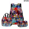 Novo Produto 3D Transfronteiriço Roblox Mochila Forsaken Gubby, Mochila, Lancheira, Estojo Três Peças