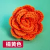 Flor de Crochê Flor Artificial Cabeça de Flor Rosa Girassol DIY Acessórios para Roupas Acessórios Joias Acessórios de Cabelo com Múltiplas Pétalas