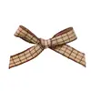 Cinta a Cuadros de 0.6 cm de Ancho con Lazo Anudado a Mano Joyería DIY Accesorios Decorativos para Ropa Satén de Seda Cinta Flotante