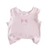 Colete Doce para Bebê Menina 25 Novo Estilo de Verão Macio e Fino Camiseta Sem Mangas Meninas Cor Doce Moda Tops Tendência 3