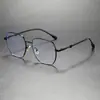 Novo Armação de Óculos Elegante da Moda Poligonal Anti-Luz Azul Espelho Plano Textura Sofisticada Wm69102