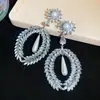 Aretes Colgantes de Gota de Agua con Pedrería Cruzada, Aretes de Perla, Pendientes de Moda Exagerados con Sentido de Diseño de Nicho, Pendientes de Alta Gama