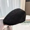 Gorra de Estilo Coreano para Mujer en Otoño e Invierno, Boina para Caras Cuadradas y Redondas, Circunferencia de Cabeza Grande, Gorra de Periodista que Muestra el Rostro, Gorra de Pico de Pato para Usar al Revés