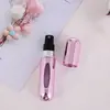 Botella sub-botella de perfume de fondo de 5 ml, portátil para viajes, mini botella sub-empaque de perfume, botella rociadora, carcasa de aluminio, botella sub-color múltiple