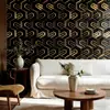 Adesivos Geométricos Minimalistas de Luxo Leve Adesivos de Parede Autoadesivos Decoração de Parede de Fundo para Quarto Próximo à Cama Papel de Parede para Renovação de Móveis