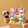 Muñeca de payaso de circo flocado linda, decoración de escritorio, adornos pequeños, adornos de joyería DIY en vivo, regalo creativo