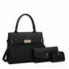 Nuevo Conjunto de Tres Piezas 2026 de Maletines de Mano Elegantes y a la Moda, Bolsos Cruzados de Gran Capacidad con Patrón de Cocodrilo, Bolsos de Hombro para Viajes Diarios