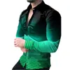 Comercio Exterior Europeo y Americano Camisa Estampada 3D para Hombre Primavera y Otoño Nuevo Estilo Casual de Moda Camisa de Manga Larga para Hombre Talla Grande Camisa Venta al por Mayor
