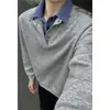 Colección Otoño 2026: Sudadera extragrande estilo Hong Kong con diseño de dos piezas falsas, disponible en tallas M-5X, HW26918-Extra P36