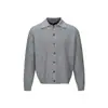 Cardigan de Tricô Masculino Outono Retrô Estilo Lazy Old Money, Gola Lapela com Botões, Top Versátil Casual Retrô