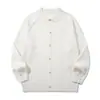 Camisa polo da moda Rumeng estilo japonês com mangas raglã, design de malha simples para homens, corte solto, adequada para casais e versátil para uso casual no outono