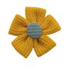 Tocado infantil de flores de cinco pétalos de tela a rayas coreanas, accesorios para manualidades, girasol, ropa, bolso, accesorios de decoración