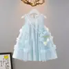 Vestido de verano para niña nuevo elegante vestido de princesa para niña pequeña vestido de verano para niños vestido de tirantes para bebé