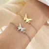 Acessórios de Cartão Borboleta Dourados e Prateados Mais Vendidos na Europa e América da Amazon Pulseira Pulseira de Casal Joias Femininas