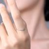 Anillo abierto de plata esterlina s925 para dedo índice femenino, anillo personalizado de moda europea y americana, anillo de Corea del Sur simple y moderno que combina con todo.