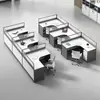 Escritorio para Personal de Fábrica Combinación de Escritorio y Silla para 4/6 Personas Pantalla Simple Moderna Estación de Trabajo de Escritorio