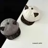 Gorra para niños, nuevo producto de otoño, gorra de béisbol elegante con estampado de leopardo para niños y niñas, visera suave, sombrero para protección solar en viajes al aire libre
