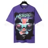 Rua Principal Hip Hop Grafite Rua Transfronteiriça Comércio Exterior Casual Americano Desenho Animado Estampa de Letras Camiseta de Manga Curta Moda Masculina e Feminina