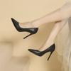 Zapatos Negros de Tacón Alto para Mujer, Tacones Finos, Nuevo Estilo 2026, Punta Fina Versátil, Cómodos y Elegantes, Populares para Ir al Trabajo, Zapatos de Salón Profesionales Ol