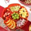 Mesa de centro para sala de estar, caixa de doces simples com tampa, à prova de poeira, compartimento multicamadas para frutas secas, armazenamento doméstico, travessa de frutas para casamento