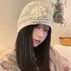 Gorro artístico retro hueco fino para la cabeza estilo étnico para mujer primavera verano flor tejido de punto fino con purpurina ganchillo