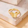 Moda Cruzada Europeia e Americana Simples Banhado a Ouro Borboleta Tridimensional de Aço Inoxidável Anel Aberto Ajustável Joias Acessórios Yiwu